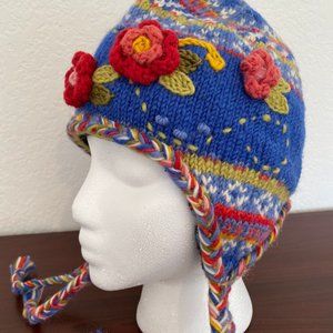 Newari - Wool Hand Knit Cayley Earflap Hat - New